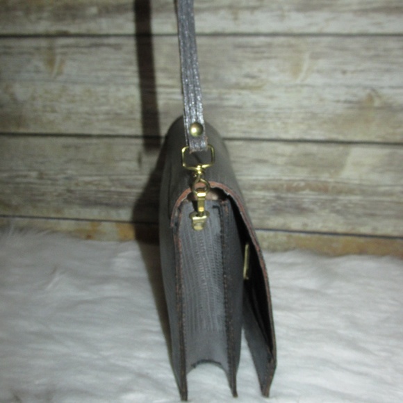 Vintage Hala Gray Snakeskin Embossed Leather Purse - Picture 3 of 8